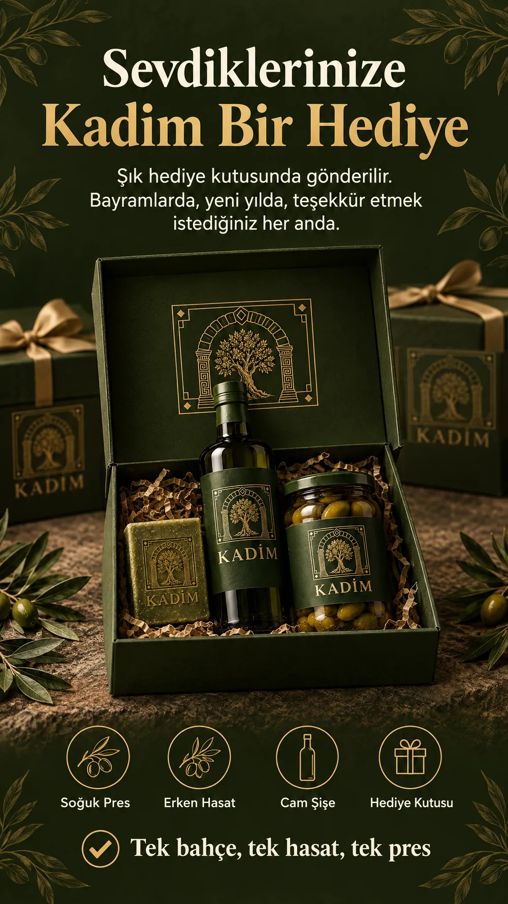 Sevdiklerinize kadim bir hediye. Şık hediye kutusunda gönderilir.