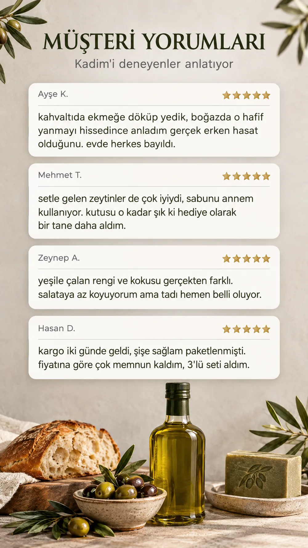Müşteri yorumları: Kadim'i deneyenler anlatıyor.